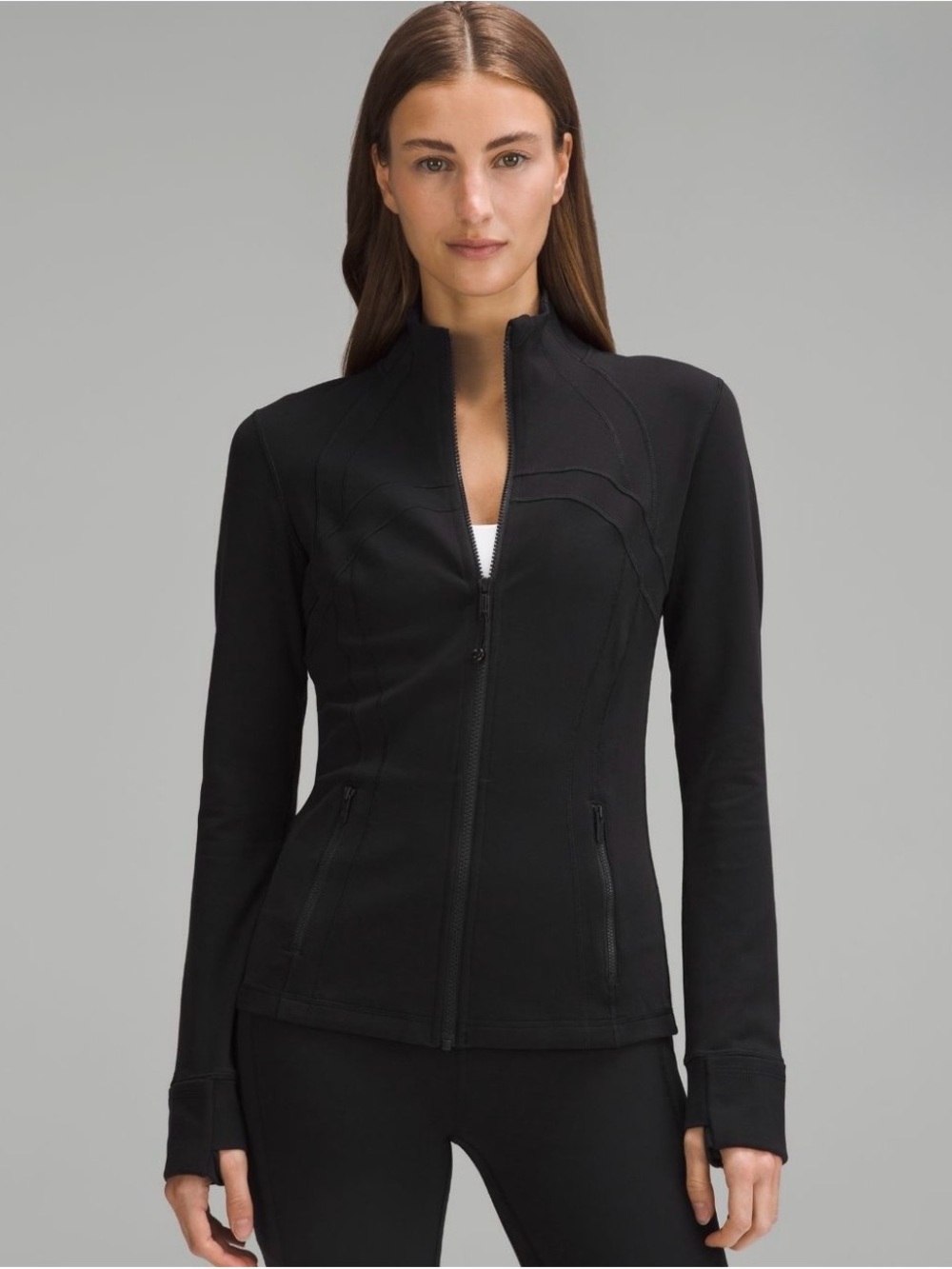 lululemon athletica Black Fitted Zip-Up Performance Jacket